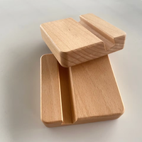 Support en bois massif rustique en noyer noir avec gravure, support écologique pour iPad et téléphone, idéal pour Noël