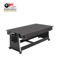 Table multi-jeux 4 en 1 avec billard, table de hockey sur air, table de tennis de table avec dessus de salle à manger.
