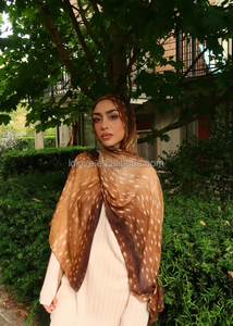 Hijab Shawl Vela <span class=keywords><strong>Lo</strong></span>.Love Modal Ringan Bermotif Bunga Cetak Digital, Selendang Etnik Tenun Lembut, Bernapas, untuk Pemakaian Sehari-hari - Product Image 3