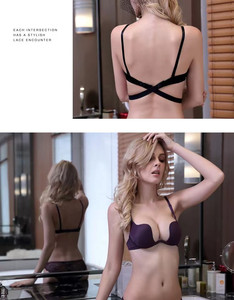 Sujetador de vestido de novia con espalda descubierta, lencería sexy con escote en U profundo, brillante, europeo y americano, superventas - Product Image 5