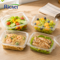 Premium veilige rechthoekige deli-boxen met manipulatiebestendige deksels voor de presentatie en promotie van fruit, snoep en noten in de winkel.