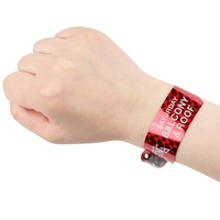 Bracelets breloques étanches et écologiques, forme large, logo personnalisé, bracelet holographique composite pour fiançailles, promotionnel, 5 couleurs