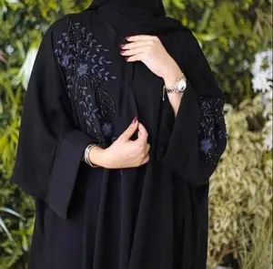 High Quality Isalmic Clothing Nida Fabric Muslim Dress Women Abaya Black Abaya Fabric Material