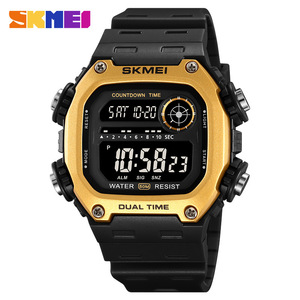 Skmei Digital Watch Men 50M Water Resistant Dual Time Tpu Strap Sport Watch - Product Image 1
