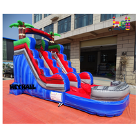 Château gonflable commercial Heyhail en PVC de qualité supérieure, 4,27 m, avec toboggan aquatique et zone de saut, couleur personnalisable