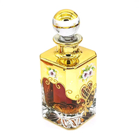 Flacon de parfum à l'huile d'attar oud en verre doré de 150 ml, 250 ml, 450 ml, avec bouchon en liège, pour l'affichage en magasin