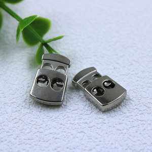 Hợp kim hai lỗ có thể điều chỉnh đàn hồi dây kim loại khóa cuối TOPE điều chỉnh cho quần áo dây chuỗi Stopper cho dây thừng dây rút may mặc - Product Image 5