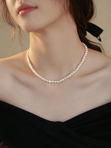 Collier de perles naturelles baroques 1459 pour femmes avec boucle OT - Product Image 4