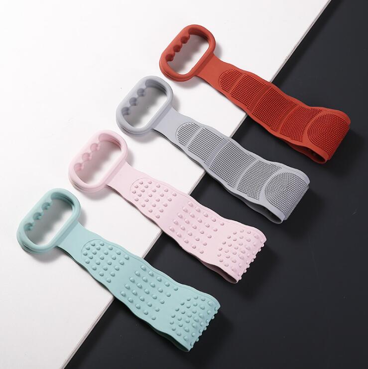 Изготовленный под заказ новый двухсторонний дождь Отшелушивающий силиконовые банное полотенце