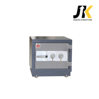 Kotak Brankas Tahan Api Kecil dengan Kunci Ganda atau Kunci Digital Elektronik, Brankas Baja dengan Roda Universal dan Rak yang Dapat Disesuaikan.
