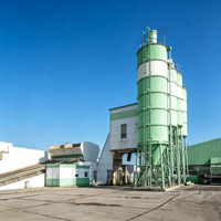 Silo à ciment électrique modulaire 50T-300T, réservoir de stockage vertical en acier boulonné pour poudres en vrac, avec pompe et moteur pour centrale de malaxage mobile, OEM