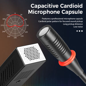 Micrófono de Condensador Inalámbrico Profesional DR28 con USB y Diseño de Cuello de Cisne para Videoconferencias y Reuniones en Computadora - Product Image 3