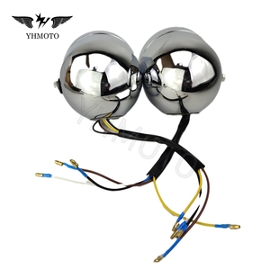 YHMOTO Faro Delantero Doble Redondo H4, Piezas para Motocicletas Todoterreno Honda, Suzuki, Yamaha XT WR450F DR RM - Product Image 3