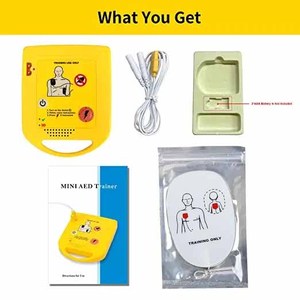 Mesin pelatihan darurat jantung sains medis komprehensif pelatih AED Mini portabel defibrilator plastik buatan Inggris - Product Image 6