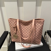 Bolso Tote de PU Casual de Alta Gama para Mujer, Verano 2026, Primavera, Nuevo, Moderno, de Hombro, Gran Capacidad, Forro de Poliéster, con Cierre