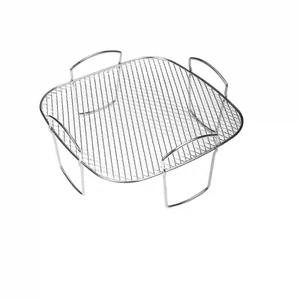 Support de cuisson empilable carré multicouche polyvalent en acier inoxydable pour friteuse à air, <span class=keywords><strong>d</strong></span>éshydrateur, four, cuisson au four, rôtissage et grillades - Product Image 3