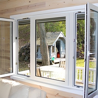 Ventanas Abatibles de Aluminio Estilo Europeo, Diseño Moderno, Ventanas de Aluminio con Perfiles Modernos para Uso Residencial y Comercial