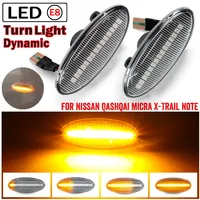 Luces Laterales para Automóvil, Luces Intermitentes LED Dinámicas para Nissan Qashqai J10 X-trail T31 Cube Juke Leaf Micra K13 Note E11 NV200