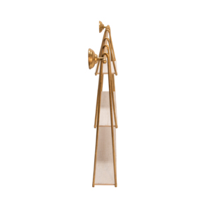 Mensola a Parete a Tre Livelli in Metallo e Legno, Organizzatore Espositivo per Arredamento Casa - Product Image 4