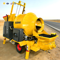 Minibomba Mezcladora de Concreto Portátil, Bomba de Remolque Eléctrica o Diésel, Diseño Compacto en Venta