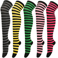 Bas européens et américains Chaussettes à rayures japonaises pour femmes COSPLAY Anime Chaussettes pour femmes Chaussettes de Noël