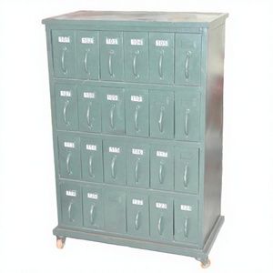 Bureau de l'école 24 tiroirs vert avec numéro 101 à 124 grande étagère élégante tiroirs personnels et casiers pour les employés et les visiteurs - Product Image 1