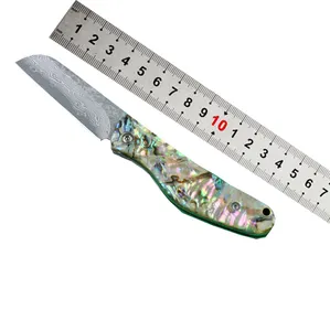 Oem russe personnalisé fait à la main Damas vierge fournisseur d'or mini couteau utilitaire pliant cuchillo pour hommes femmes outil cadeau