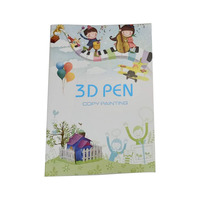 Livre de dessin pour impression 3D, modèle en papier épais réutilisable et coloré avec 40 motifs et une plaque transparente pour stylo 3D