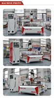 Routeur CNC de haute qualité à 3 axes pour le travail du bois A4-1530-L8-Pro avec table à vide simple et changeur d'outils automatique pour la gravure et la découpe du bois