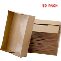 Support pliable jetable en carton pour barquette alimentaire en papier sulfurisé, idéal pour la restauration rapide, les pique-niques et les plats à emporter