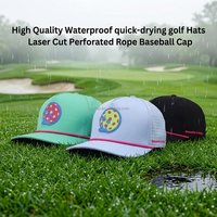 Casquette de sport en caoutchouc PVC personnalisée avec logo, imperméable, pour le surf et la plage, découpée au laser, perforée, avec corde, Gorras, casquette de baseball, chapeaux de golf