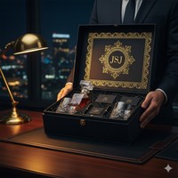 Boîte rigide en carton avec rabat magnétique élégant, gaufrage, matériaux recyclés écologiques, souvenirs d'entreprise haut de gamme personnalisés, 2 mm