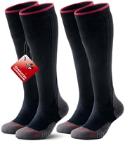 Chaussettes de compression en bambou anti-humidité, chaussettes de compression sans couture pour mollets larges, chaussettes de sport personnalisées avec grip
