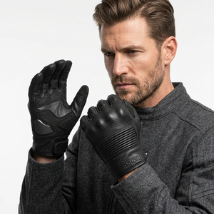 Guantes de Moto de Alta Calidad, Completos, para Invierno, de Carreras, Resistentes, con Protección de Palma de Cuero, Deslizador de Poliuretano, Impermeables - Product Image 1