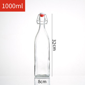 ขวดแก้วขนาด 1 ลิตร พร้อมฝาปิดแบบพลิก 33 ออนซ์ สำหรับเครื่องดื่ม 1000 มล. พร้อมจุกปิดแบบสวิง ใช้ในครัวสำหรับคอมบูชา ขายส่ง - Product Image 4