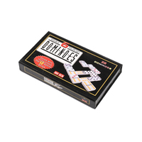 Meilleure vente JUXING Ensemble de dominos en plastique ivoire de haute qualité 50x25x8mm Divertissement multijoueur avec emballage magnétique en papier