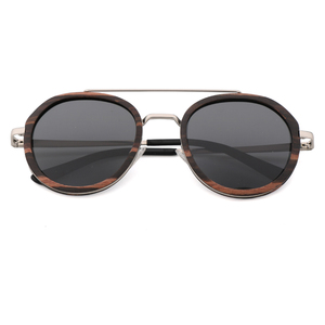 <span class=keywords><strong>Occhiali</strong></span> <span class=keywords><strong>da</strong></span> <span class=keywords><strong>Sole</strong></span> Polarizzati <span class=keywords><strong>Vintage</strong></span> <span class=keywords><strong>Rotondi</strong></span> Fatti a Mano con Montatura in Vero Legno - Product Image 4