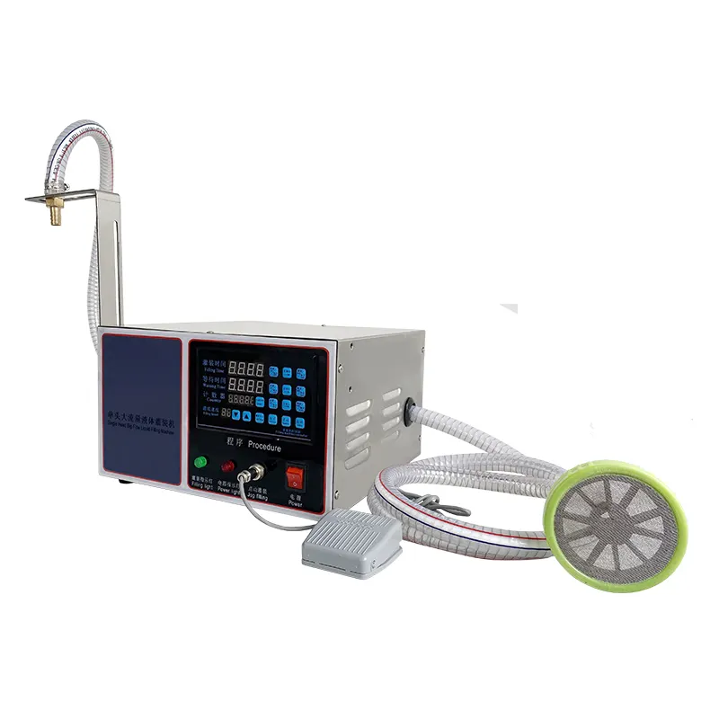 YL-10L ucuz fiyat yarı otomatik elektrik kontrol su suyu içecek dijital pet şişe şişe sıvı dolum makinesi