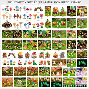 Casetta a Fungo in Resina per Villaggio di Gnomi, Miniatura per Giardino delle Fate, Statuetta da Giardino, Paesaggio Bosco, Micro Scena per Casa delle Bambole, Artigianato Fai da Te - Product Image 2