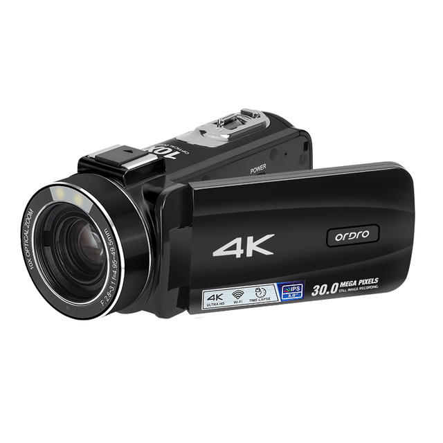 Z88 5MP 4K Optical Camcorder Handy Video Camera with WiFi Smart APP Control 90 Angle Professional Live Streaming