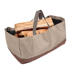 Échantillon gratuit Accessoires durables pour les poêles à bois Sac de transport en toile cirée pour bûches Sac d'emballage pour bois de chauffage - Product Image 1