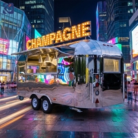 Camion de restauration mobile à LED haute luminosité, entièrement équipé, avec cuisine complète, pour la vente de pizzas et la restauration de rue