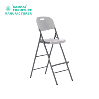 SK-ZDY-C006 chaise pliante blanche robuste de HDPE pour l'option en gros empilable portative d'événements extérieurs