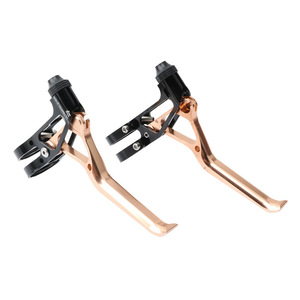 Conjunto de Alavancas de Freio V-<span class=keywords><strong>Brake</strong></span> Ultra-Leves de Alumínio 64g Usinadas em CNC 6061 para BMX MTB Bicicleta de Estrada Design de 2 Dedos Pastilhas de Freio Incluídas 6 Cores - Product Image 5