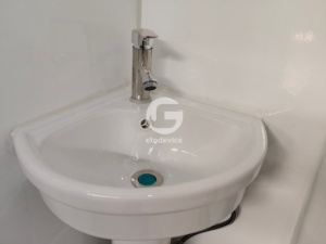Cabine de toilettes portable moderne Etodevice avec toilettes en céramique et lavabo, unité de salle de bain mobile extérieure pour lieux publics - Product Image 3