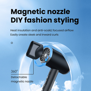 Sèche-cheveux à ions négatifs 1600W, moteur DC 18000 tr/min, séchage rapide professionnel, température constante, faible bruit, électrique, salon, maison - Product Image 2