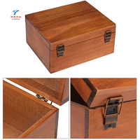 Personnalisé De Luxe Cadeau Trésor Poitrine Souvenir Bijoux Organisateur Cas Boîte En Bois avec Couvercle Touche De Verrouillage