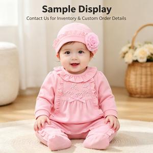 Conjunto de Ropa Personalizada para Bebé Niña: Pelele de Algodón con Pies y Gorro, Traje de Encaje Bordado, Conjunto de Ropa para Bebé - Product Image 2