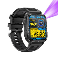 Nuevo Reloj Inteligente KT79 con Pantalla IPS Cuadrada, Contesta Llamadas, Luz LED para Correr de Noche, Detección UV, Monitor de Frecuencia Cardíaca, Resistente al Agua, Batería de Larga Duración
