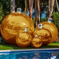 Boules de Noël gonflables, grands ballons brillants, ballons holographiques, grandes boules miroir gonflables brillantes pour décorations